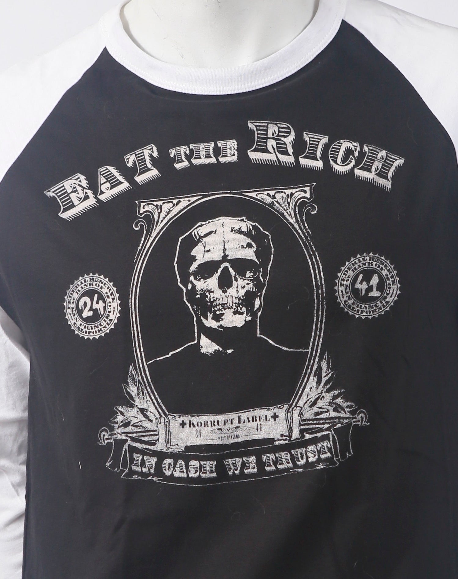 Eat The Rich Men's Baseball Tee