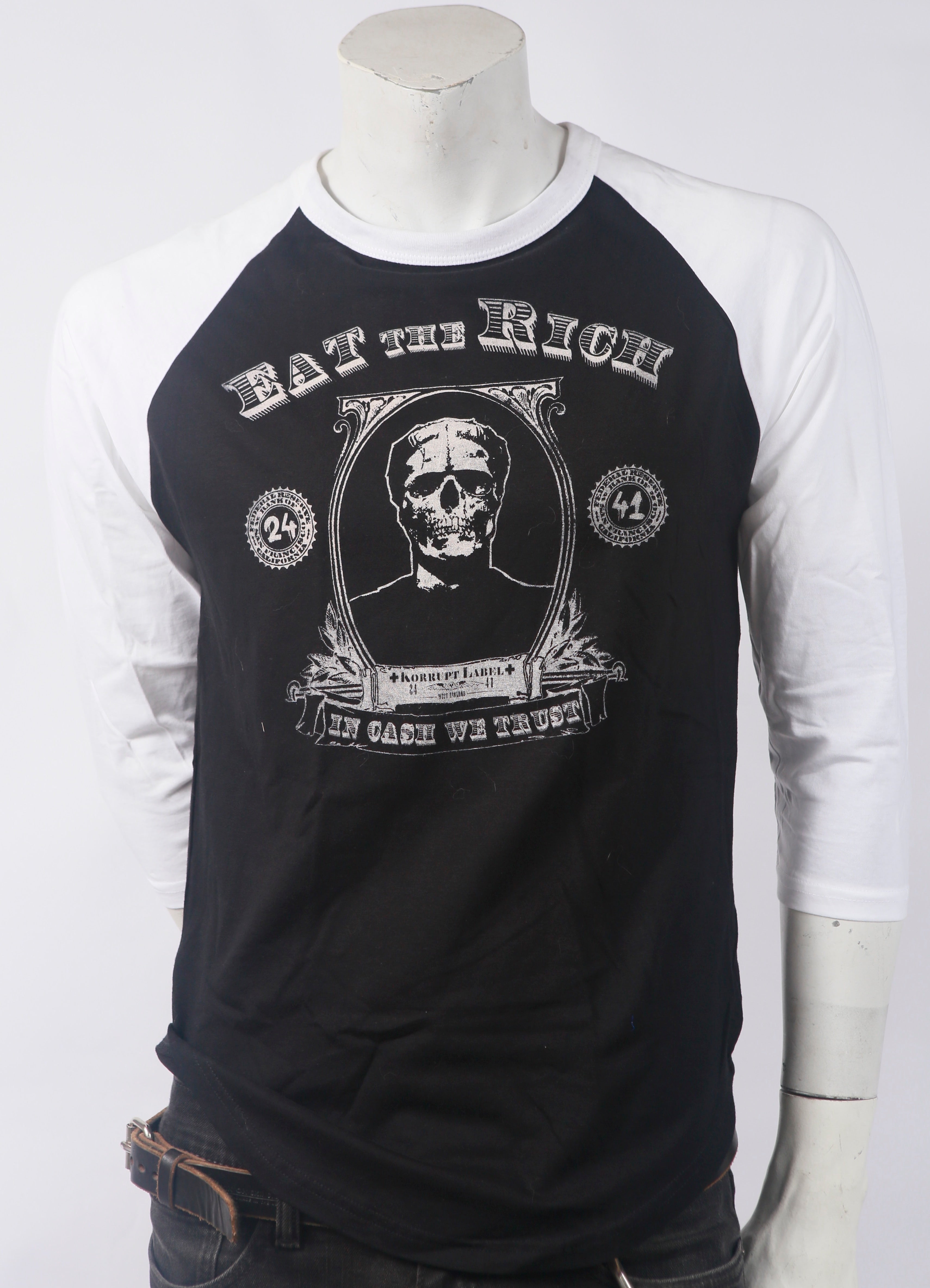 Eat The Rich Men's Baseball Tee