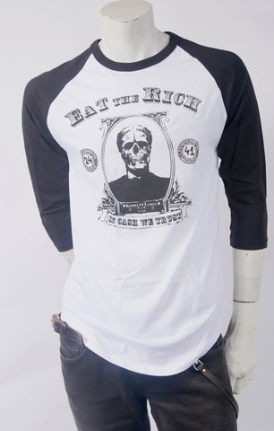 Eat The Rich Men's Baseball Tee